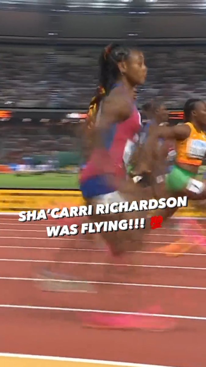 Sha'Carri Richardson's speed is just INSANE! #WorldAthleticsChamps (Via: NBC Olympics & Paralympics)