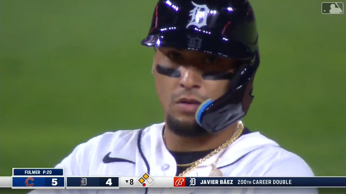 This bat had exactly one hit left in it. Javy made it a big one.