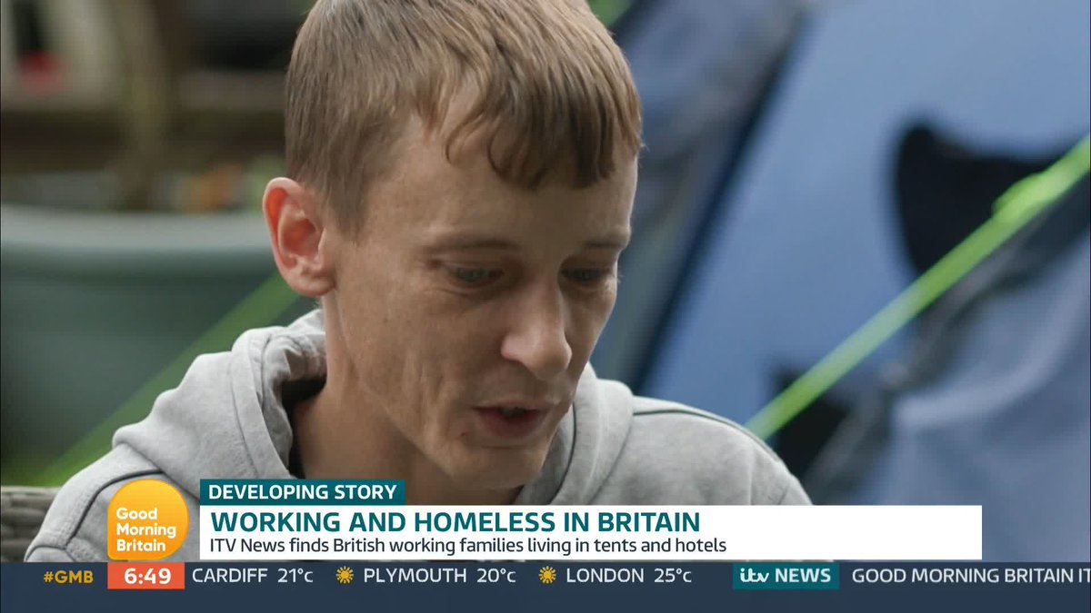'Some can afford rent, but not a 6-month deposit up front.' An ITV News investigation has found that British families who have reasonably well-paid jobs are being forced to live in tents, as they can't afford to rent let alone buy. Daniel Hewitt tells us more.