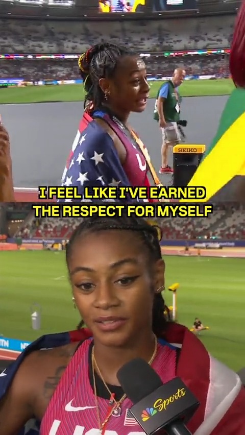 "I feel like I've earned the respect for myself...not even just the world, but for Sha'Carri Richardson. I put that respect on me, for me."