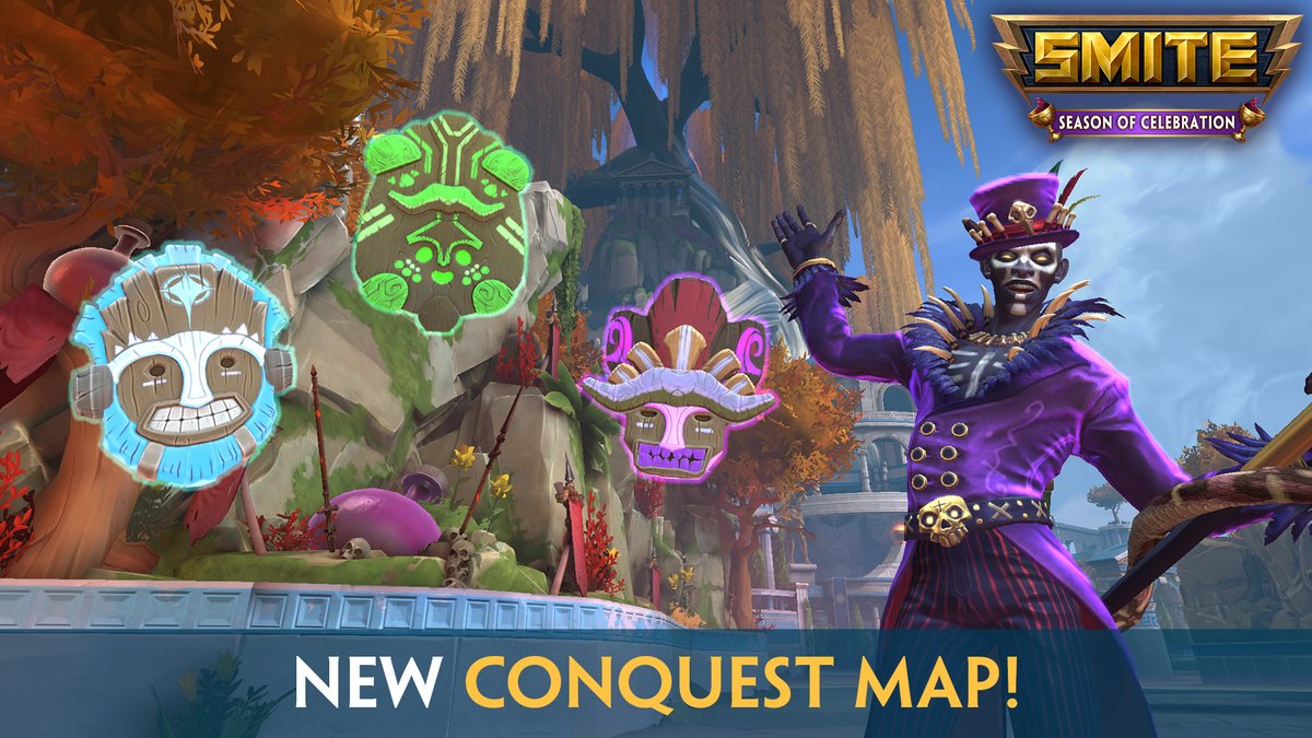 Lifted from the Underworld and into the light, the Battleground is changing once again! Take a tour of the all new Conquest map and we'll see you for the party tomorrow during the Season of Celebration Update Show at 3pm ET!