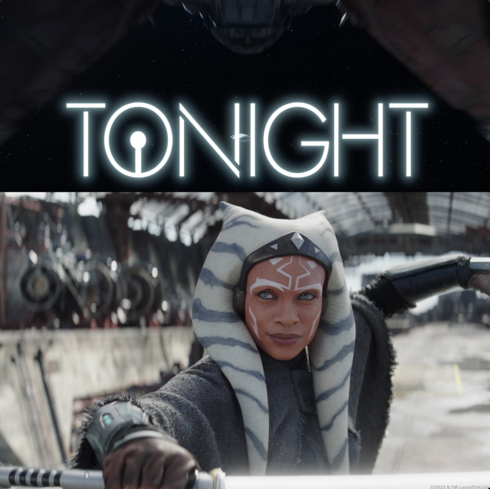 Tonight, Ahsoka’s journey begins. The two-episode premiere of #Ahsoka, a Star Wars Original Series, is streaming tonight at 6PM PT only on Disney+. #TanoTuesday