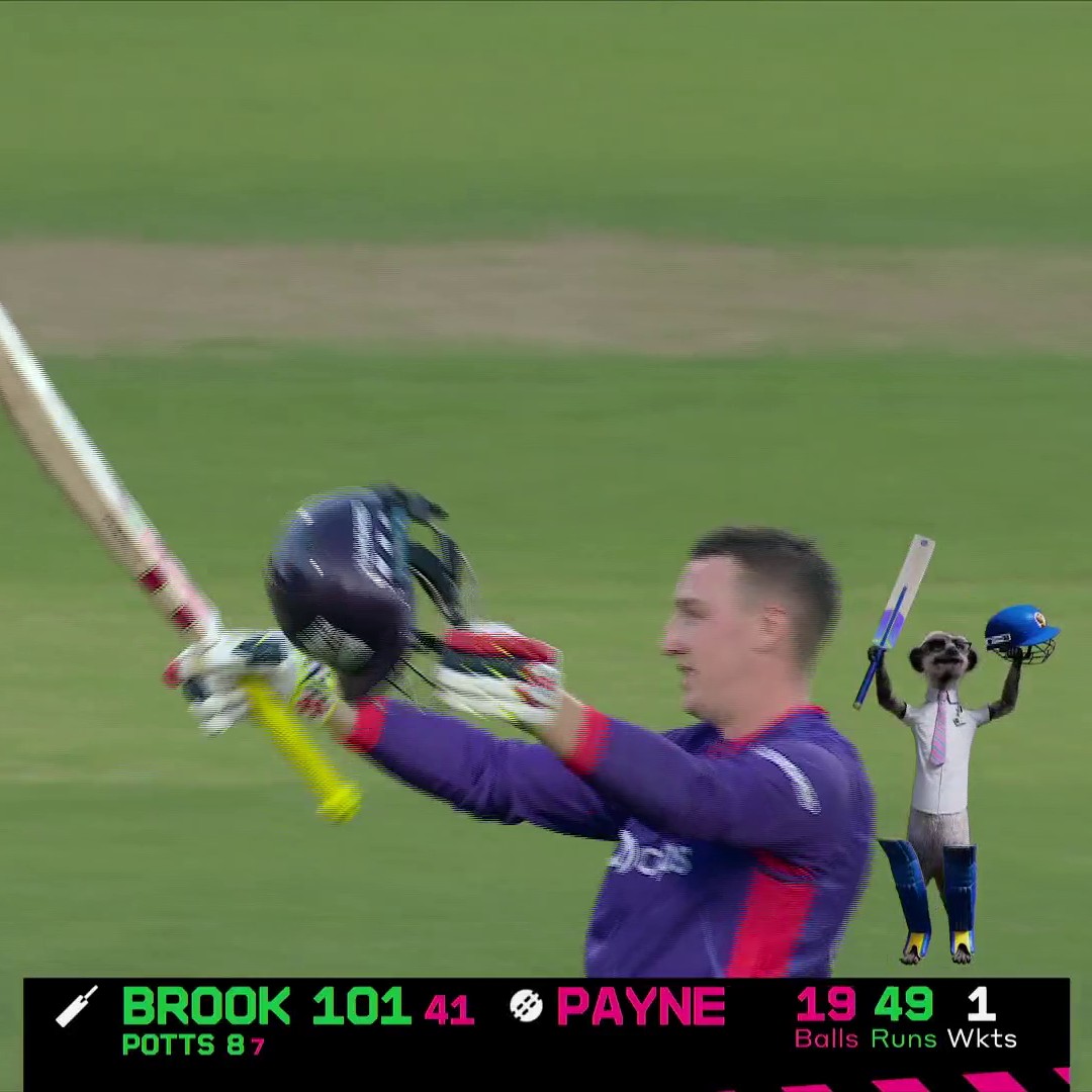 Harry Brook smashed a stunning 105 from just 42 balls... the fastest century in The Hundred! 🤯👏