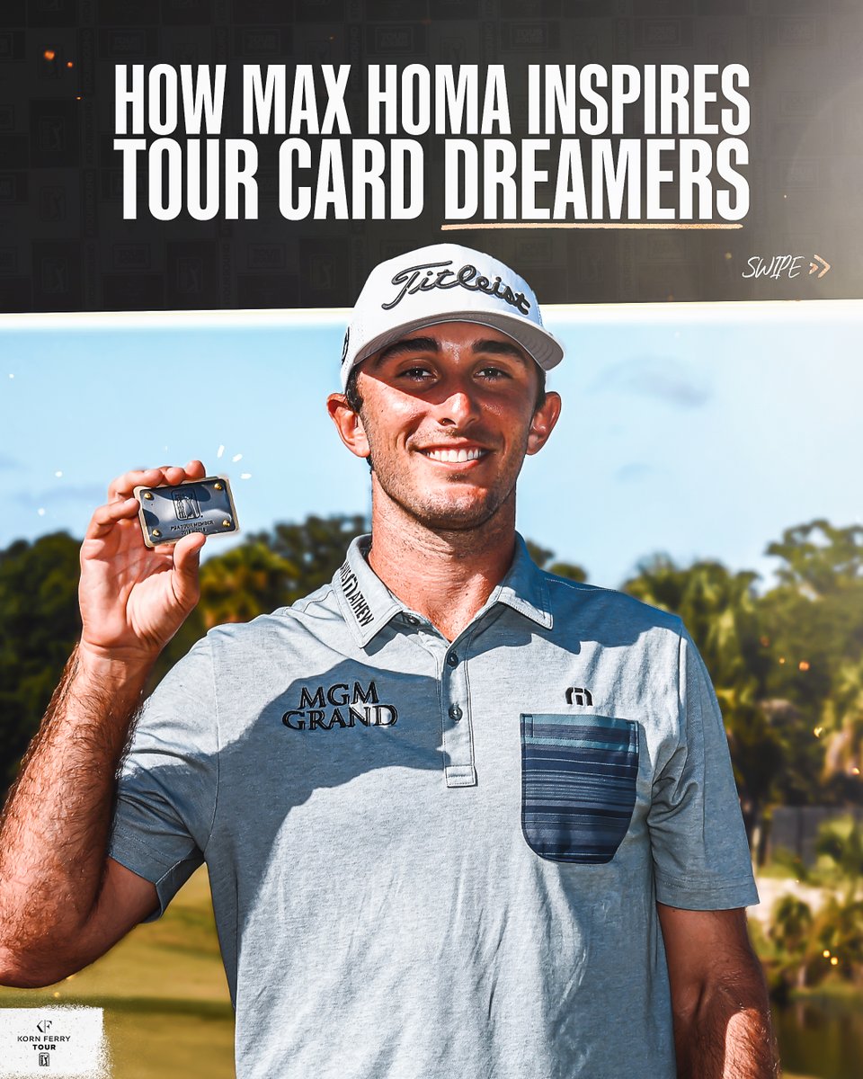 As the #KornFerryTour begins the Finals, alum @maxhoma23 tees it up in the TOUR Championship, playing for an $18 million first prize. From immense struggles to the top of the golf world, his story has inspired a generation of dreamers. #TOURBound