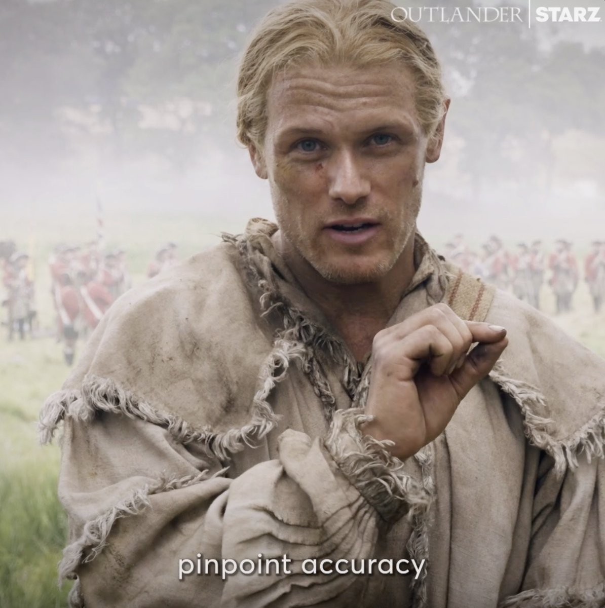 Hats off to everyone involved in this epic battle reenactment! (No pun intended.) #Outlander (previously recorded)