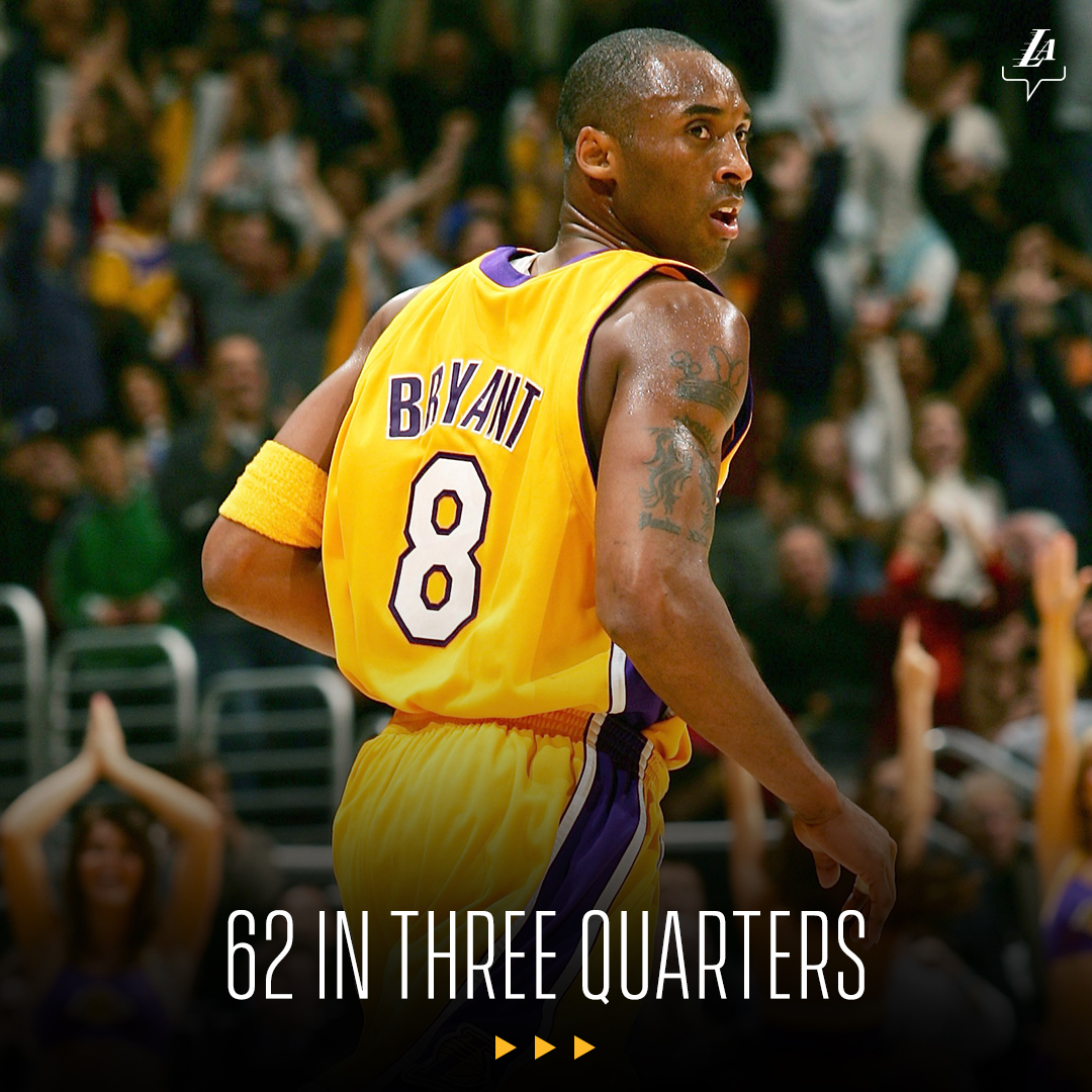 Dec. 20, 2005 -- Kobe Bryant outscores the entire Mavericks team through three quarters.