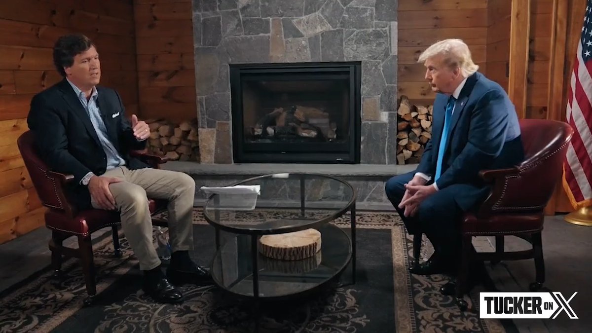Donald Trump. Tucker Carlson. Debate Night in Bedminster 8:55pm ET