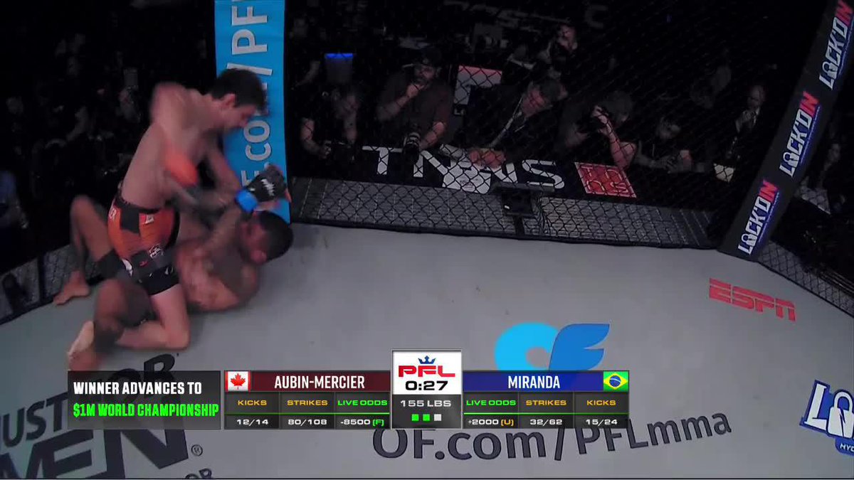 OLIVER AUBIN-MERCIER IS GOING BACK TO THE #PFLWorldChampionship! #PFLPlayoffs LIVE NOW 🇺🇸 ESPN 🌎