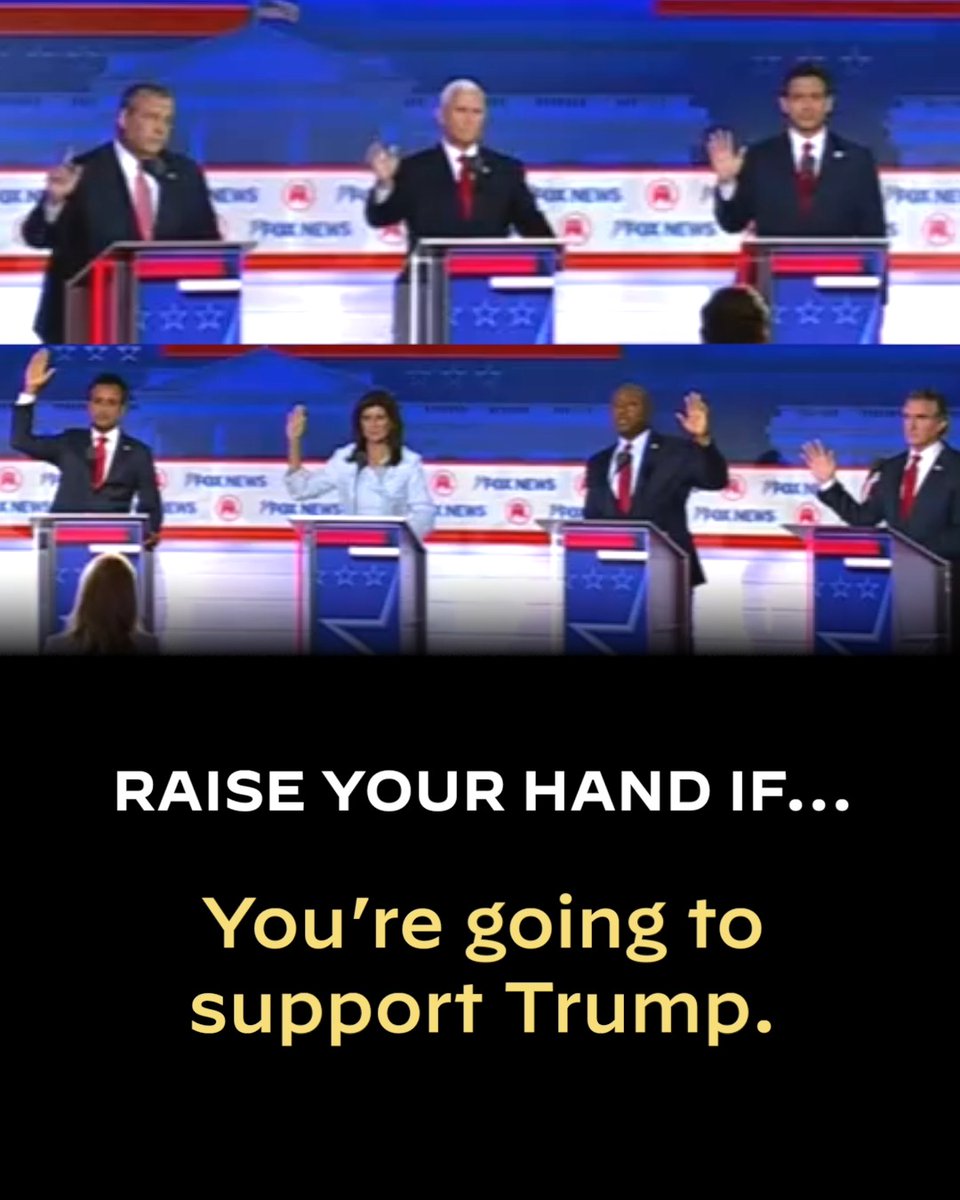 A bunch of Republicans on stage. One united, MAGA ideology.