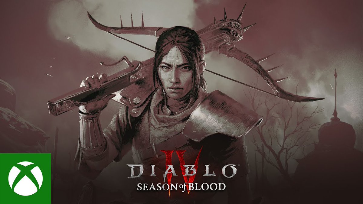 Season of Blood is coming to #DiabloIV. Accompany Erys (voiced by actress and producer, Gemma Chan) as she leads the effort against a deadly new evil threatening Sanctuary. Join the hunt, October 17th🩸