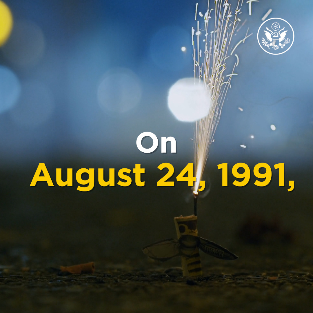On Ukraine’s Independence Day, the United States remains committed to helping Ukraine achieve a brighter future that is determined by their people, not Russia. Slava Ukraini! #UnitedWithUkraine