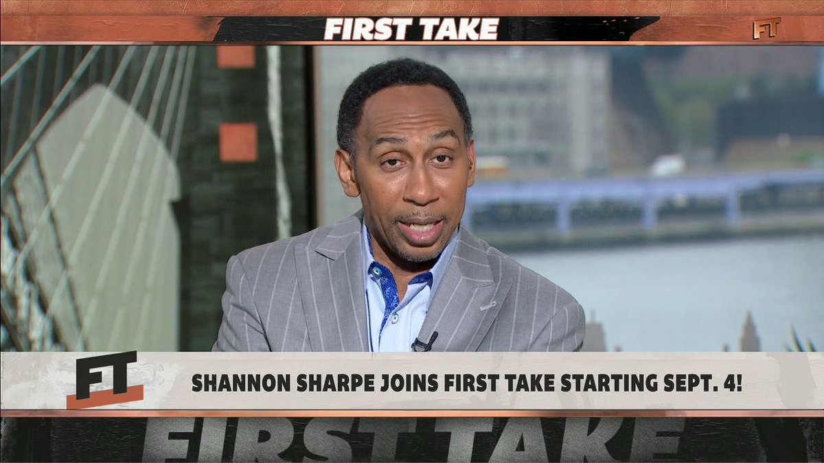 Stephen A. 🤝 Shannon Sharpe shannon sharpe joins First Take September 4 🍿