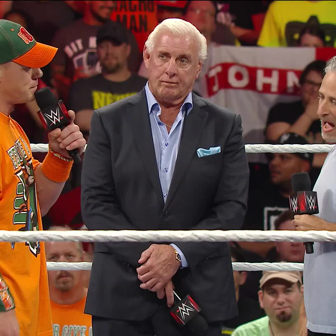 On this day in 2015, John Cena got payback on Jon Stewart with an Attitude Adjustment!