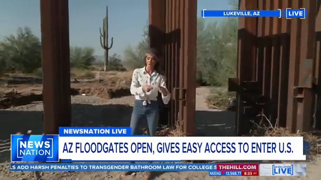 Holy sh*t Biden literally just opened up the border wall gates in Tucson, AZ Illegals can now walk straight through