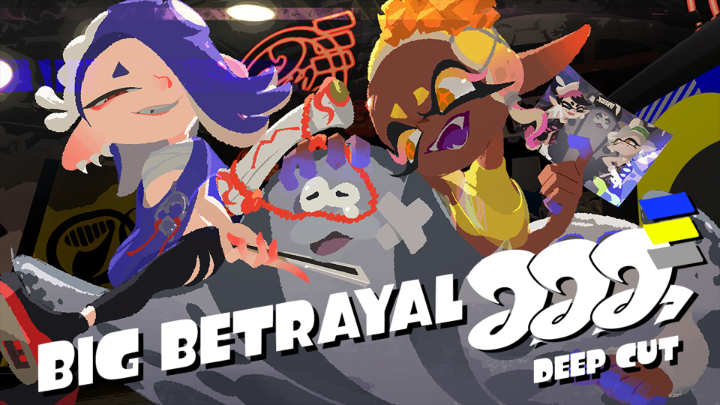 SRL Musicology here with major news—a new song from Deep Cut just dropped! Titled Big Betrayal, this tune tells the story of Big Man's secret solo project as Ian BGM…and the consequences when Shiver and Frye found out about it. Listen to it here & during the upcoming Splatfest.