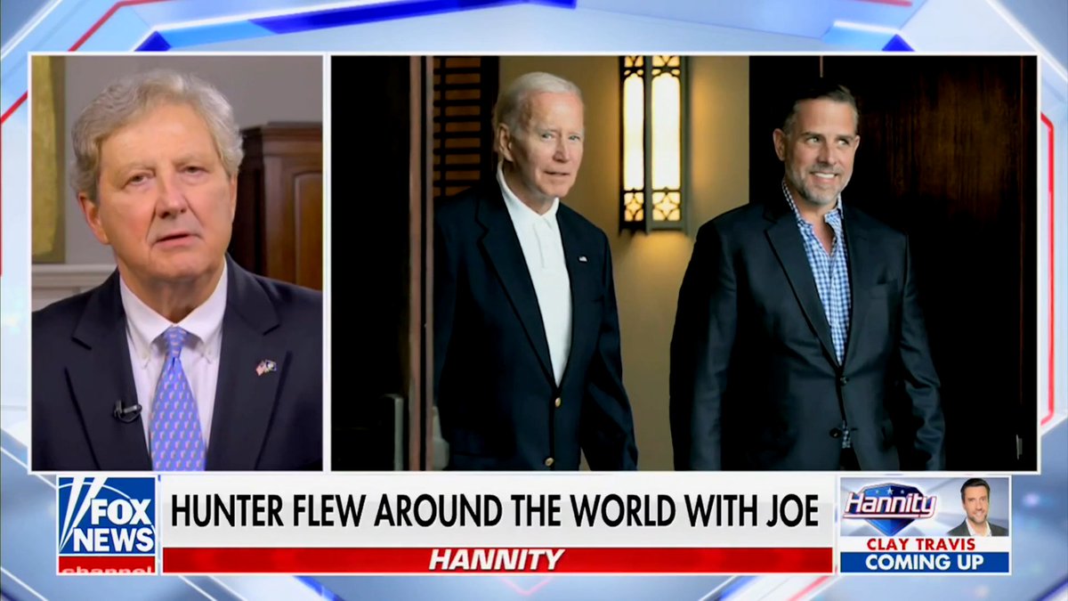 Sen. John Neely Kennedy on Biden Inc.: “Hunter Biden is just a vessel…at a minimum, the evidence brought forth by the House, and by Sen. Grassley by the way in the Senate, is clarion clear that President Biden was well aware of what his son was doing and he aggressively enabled it.”