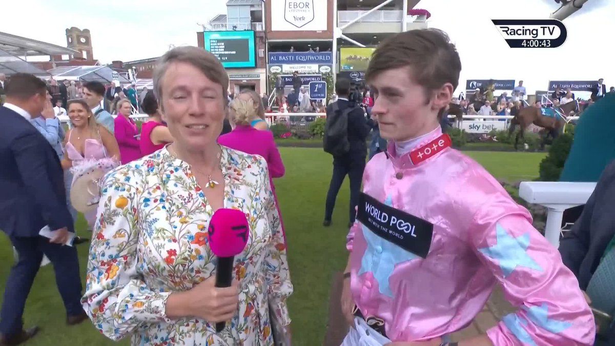 🗣️"It's a surreal feeling to be honest with you." Seán Kirrane is on cloud nine after winning the Nunthorpe Stakes on Live In The Dream 👇