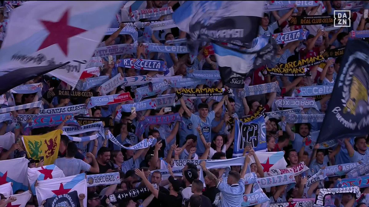 ¡ESPECTACULAR! 🔥🔥🔥🔥 Así sonó Balaídos antes del partido ante el Real Madrid. Siéntense y disfruten porque es una auténtica locura 👏👏 #DAZNTRANSFER ↗️