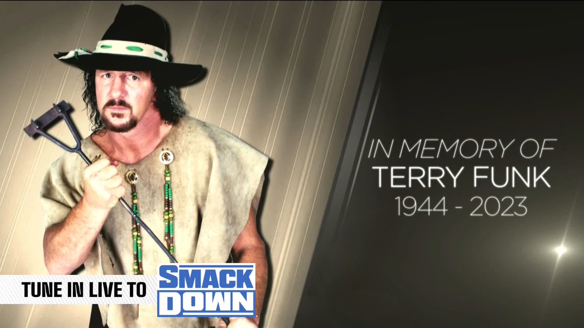 We're celebrating the amazing career of WWE Hall of Famer Terry Funk on #SmackDown! Thanks to Cody Rhodes, we're keeping the celebration going with a Terry Funk Hardcore Match TONIGHT! #SmackDown