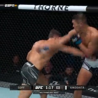 A HUGE BODY SHOT FROM BILLY GOFF 👊 #UFCSingapore