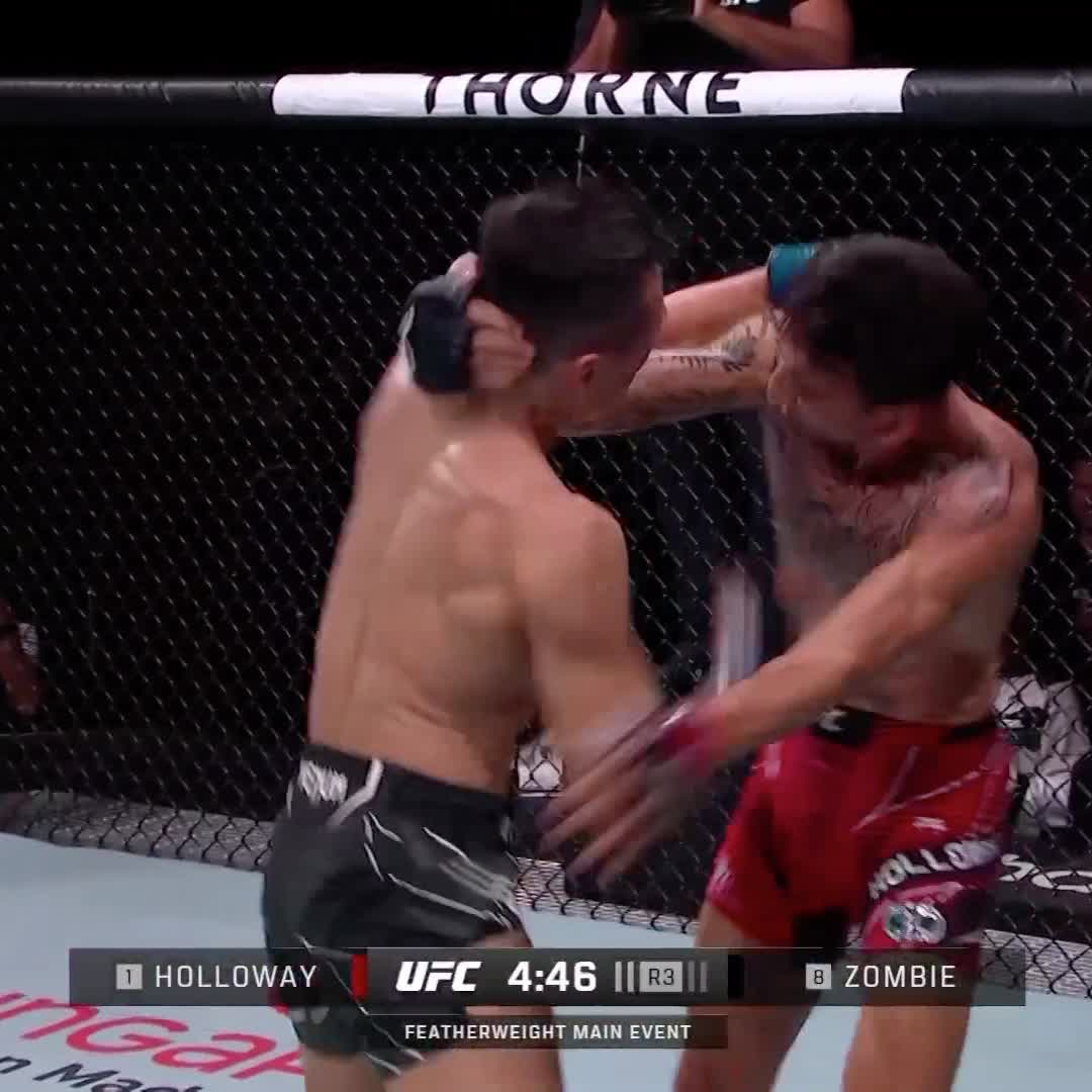 WOOOOW❗️ Max Holloway CONSIGUE EL KO EN EL TERCER ROUND #UFCSingapore
