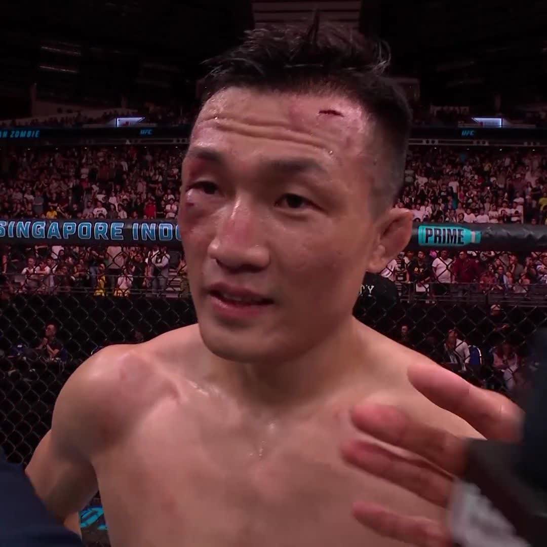 What a career of non-stop entertainment 🇰🇷 Chan Sung Jung has given us! 👏 Thank you for the memories Chan Sung Jung, happy trails. #UFCSingapore