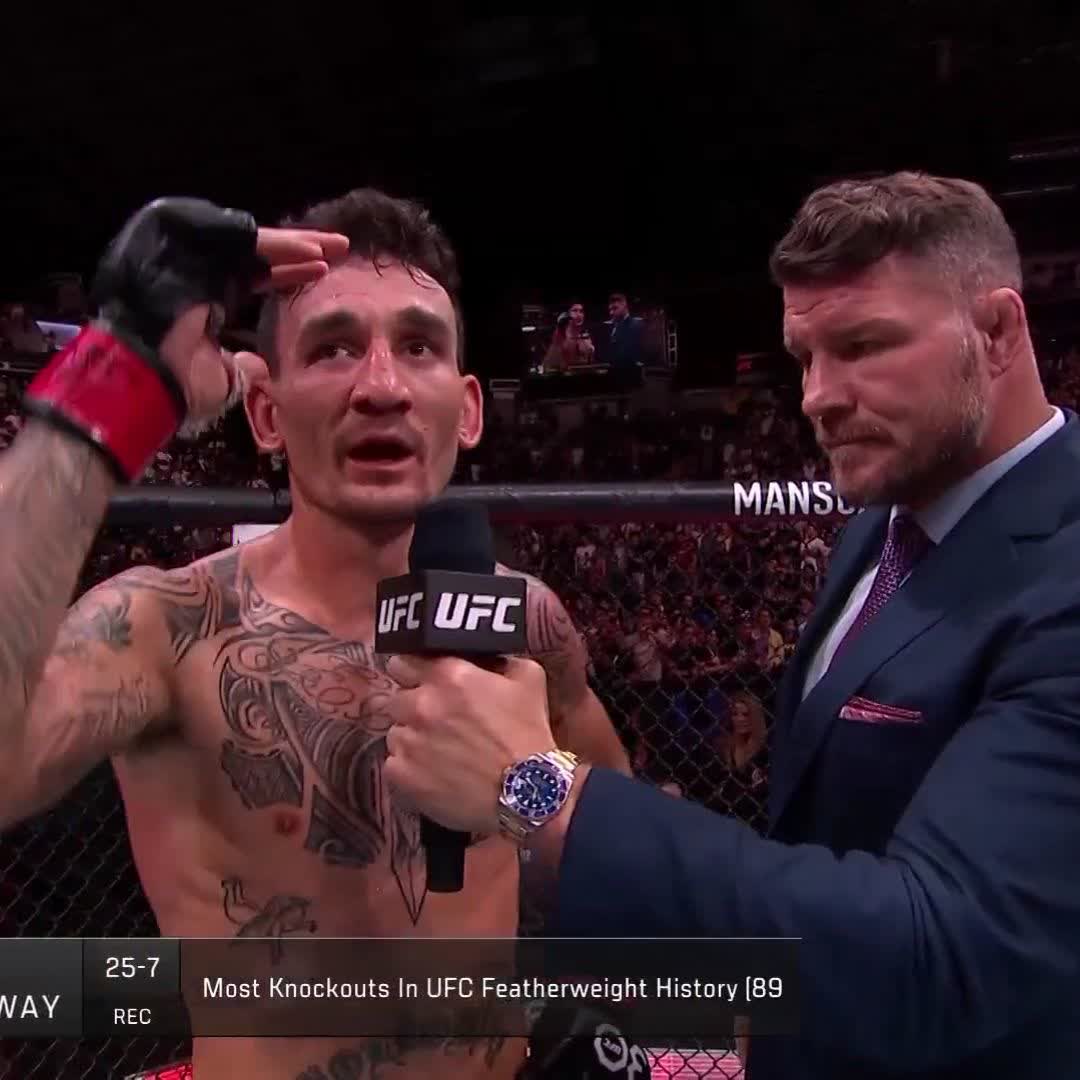 "Lahaina, Maui, this one's for you guys." ❤️ Max Holloway | #UFCSingapore