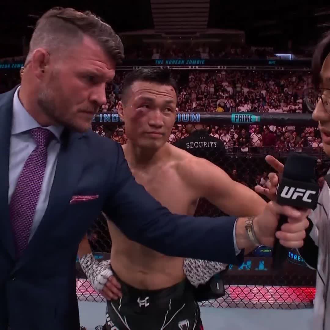 A legend of the game! Congratulations on an absolutely incredible career, Chan Sung Jung 👏👏👏 #UFCSingapore