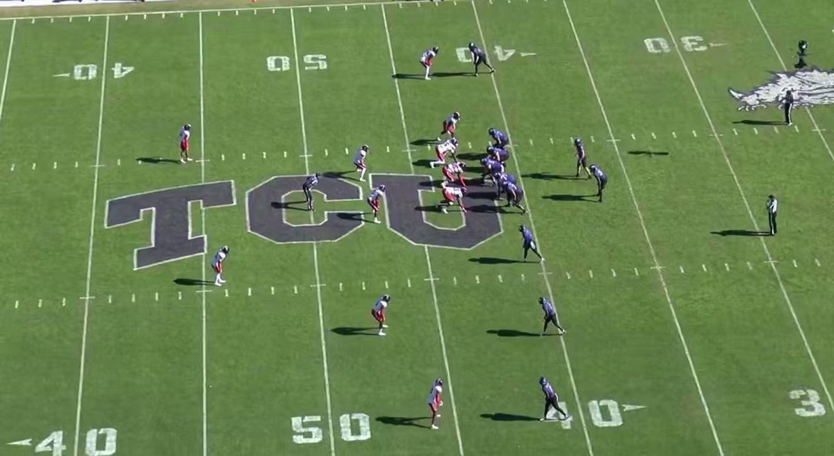 2022 TCU -3x1 -Power PAP Shallow Sting -OL Slides Down w/ BSG Wrapping to Pass Pro -Z-Post, 2-Shallow Sting, 3-Fade, X-Hitch -Post Pulls CB &amp; Safety Allowing 2 to Stay Shallow &amp; then Spike the Deep 1/3 vs MOFC Safety Rotation -QB Shows Fk Then Alerts Slot Fade Before Sting