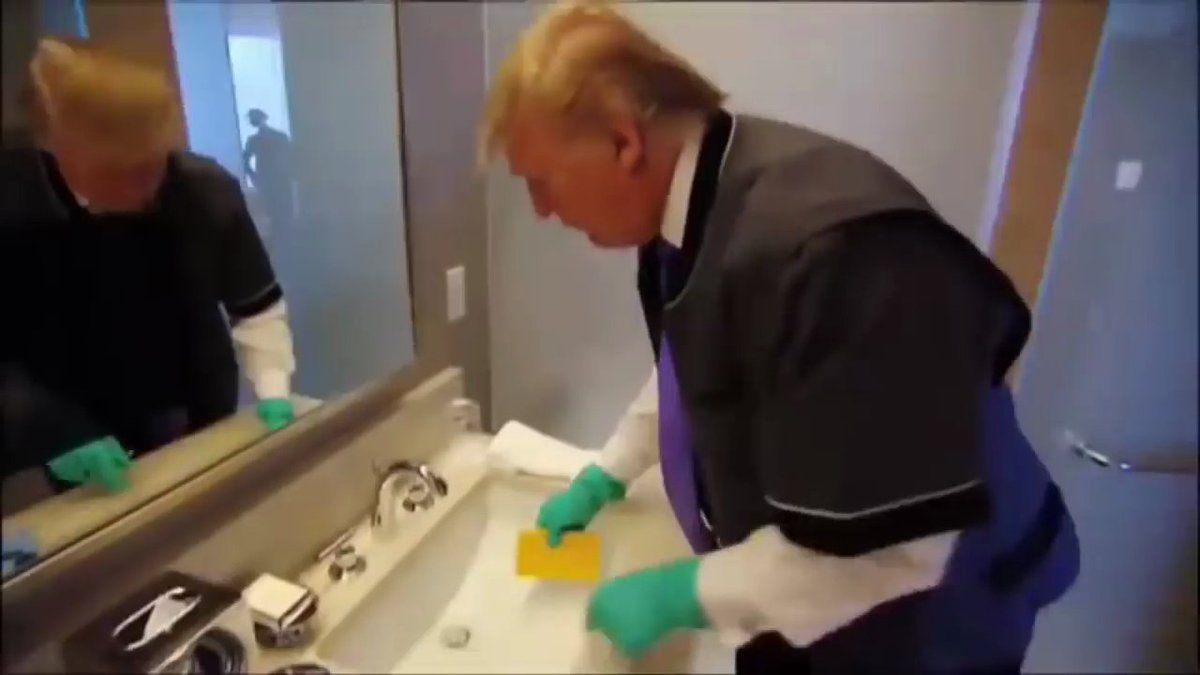 Flashback: Donald Trump Cleans Bathrooms and Works as a Waiter and Bellman at his Hotel Aired on The Oprah Winfrey Show, 2011