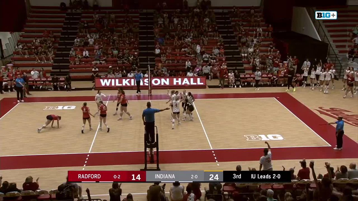 It's a sweep for Indiana Volleyball. 🧹