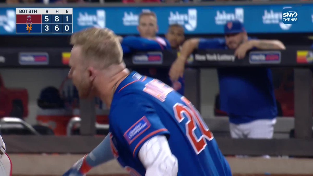 Benches cleared in the Mets-Angels game after Pete Alonso is hit by a pitch (via SNY)
