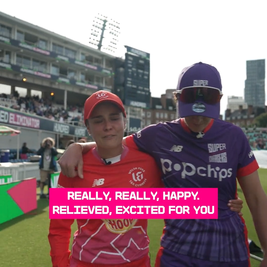 Wholesome! 🥹 Watch an emotional Alexandra Hartley reflect on her career and life after retirement with @katecross16. ❤️ #TheHundred