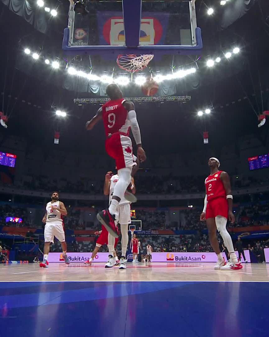 We see you, RJ Barrett, we see you! 👀 #FIBAWC x #WinForCanada 🇨🇦
