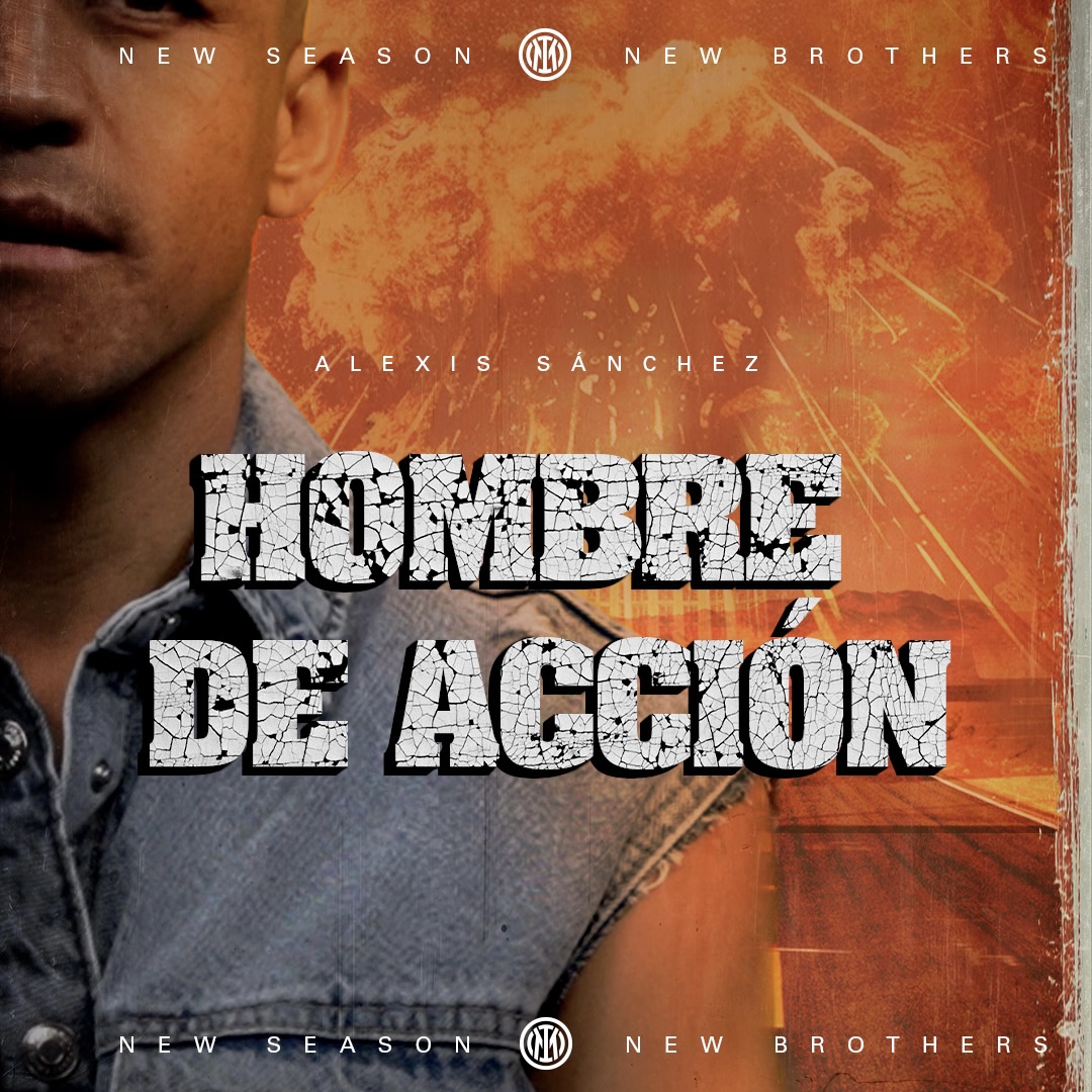 E' arrivato. Pronti a tornare all'azione 👊 "Hombre de Acción" disponibile per i più coraggiosi 🔥 #ForzaInter #WelcomeAlexis