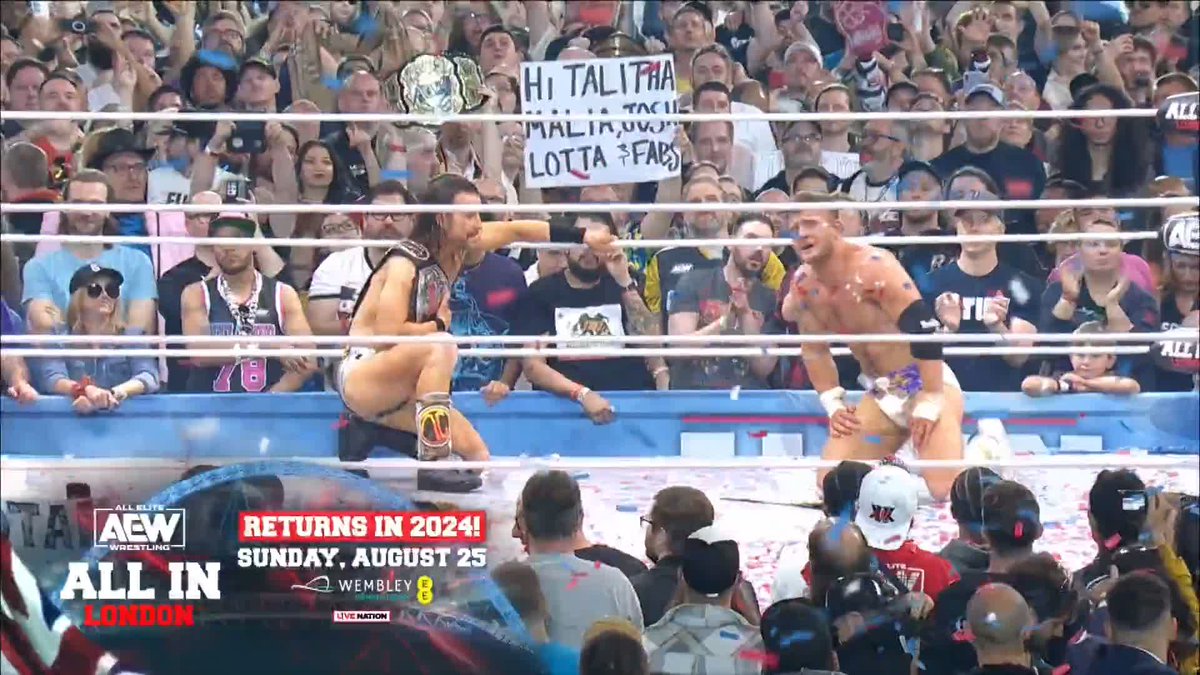 #AEWAllIn RETURNS TO LONDON! Sunday, August 25th 2024! Start making your plans NOW! Order #AEWAllIn LIVE on PPV right now! 🇺🇸: 🔗