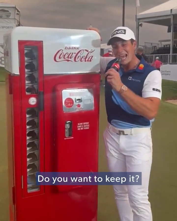 Only Coca-Cola Zero for Viktor Hovland 😂