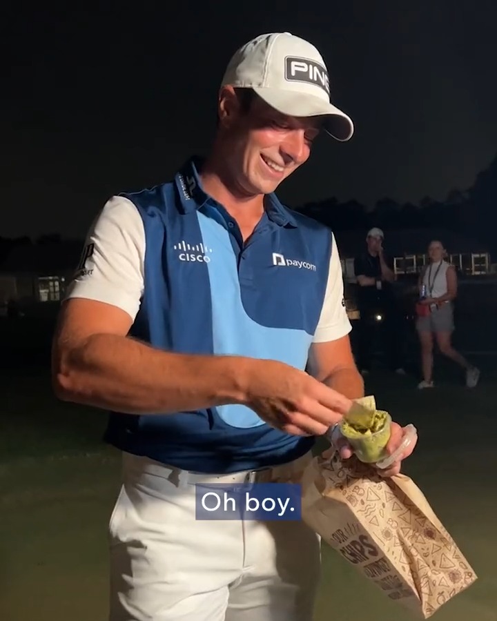 Viktor Hovland’s first meal after the win? Chipotle.