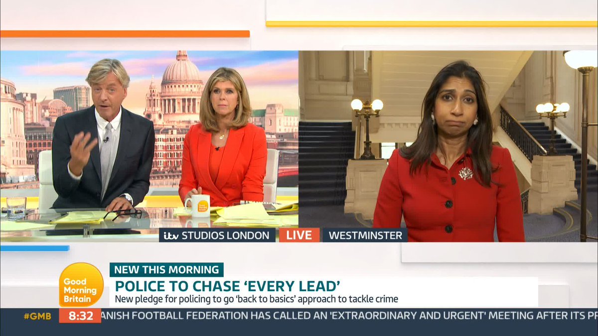 'On behalf of the viewers watching this programme who may have been burgled last night... tell us what has gone wrong!' Richard Madeley challenges the Home Secretary over the 'back to basics' approach to tackle crime