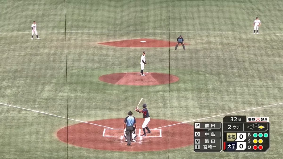 ⚾2回裏⚾ 高校日本代表 先発投手 #前田悠伍 (#大阪桐蔭) 2回まで無失点の好投👏 #侍ジャパン U-18壮行試合2023 #高校日本代表 0-0 #大学日本代表 J SPORTSオンデマンドLIVE配信中➡