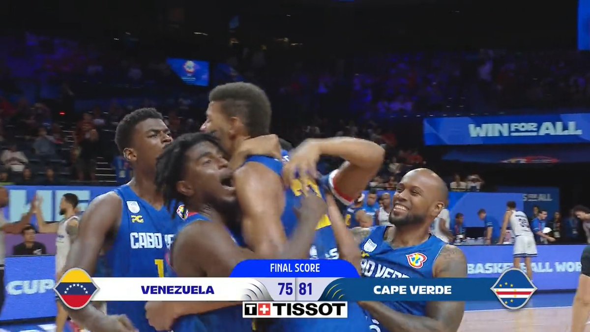 SMALL NATION, BIG HEART Cape Verde secure a historic first win in World Cup! 👏👏 #FIBAWC x #WinForCaboVerde 🇨🇻