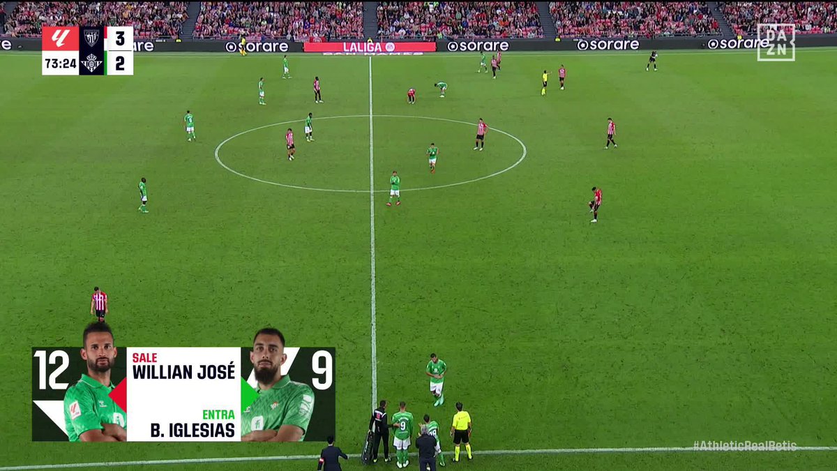 Borja Iglesias es de los pocos futbolistas que defendió a Jenni Hermoso del machista de Rubiales. Renunció a ir convocado con la selección y fue criticado por su entrenador Pellegrini. Ayer fue ovacionado así por la afición vasca del Athletic en San Mamés