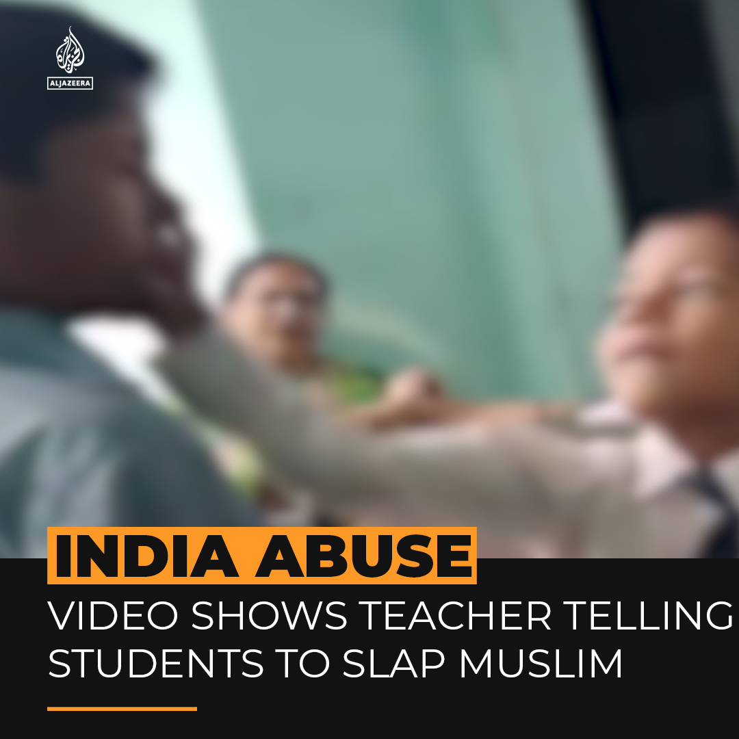 The footage depicting a teacher instructing children to slap a 7-year-old Muslim classmate has surfaced from India. The incident occurred on August 24 at a school in India's Uttar Pradesh state ⤵️