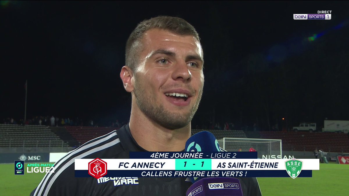 ⚽️🇫🇷 #FCAASSE 🎙 Thomas Callens (FC Annecy) revient sur son arrêt incroyable sur le pénalty de Sissoko ! #beINLigue2