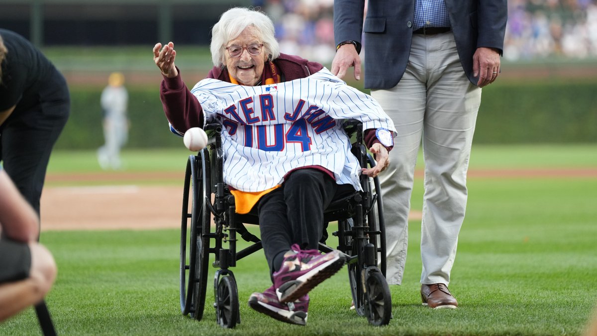 104 years old and Sister Jean still got her fastball
