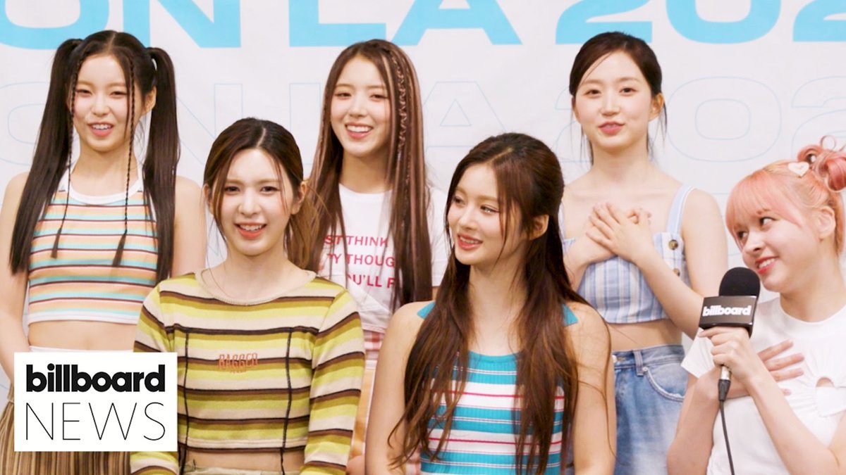 .@NMixx_official talks about singing live during rehearsals, touring in the U.S. and more during their interview with #BillboardNews.