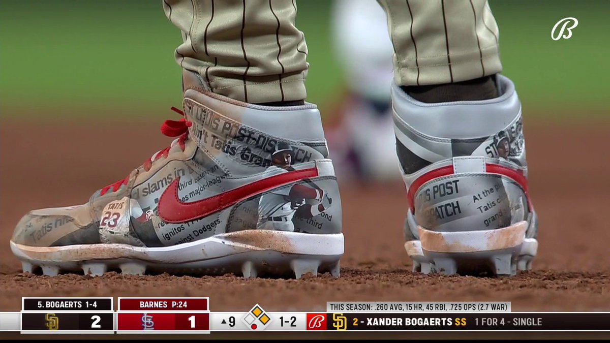 Fernando Tatis Jr. brought out the perfect footwear for the first game in St. Louis. #STLCards TV: Bally Sports Midwest Stream: Bally Sports app