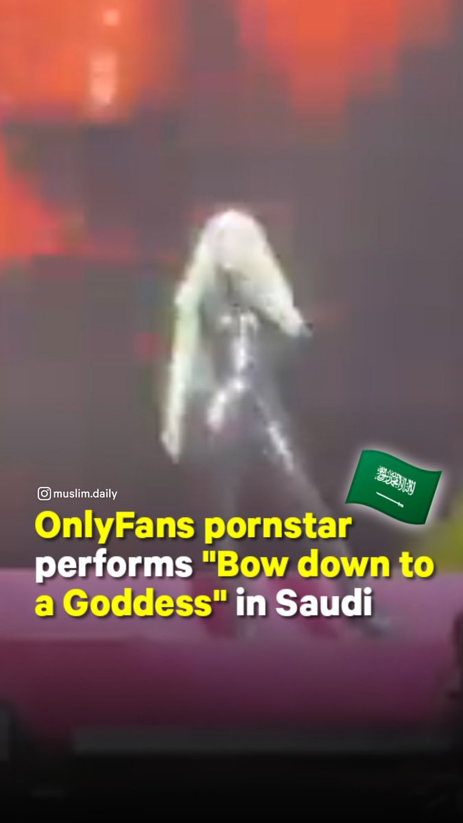 Speechless 😲 An OnlyFans pornstar and prostitute, Iggy Azalea, dancing half naked on stage in Saudi Arabia and singing "Bow down to a Goddess" in front of thousands.