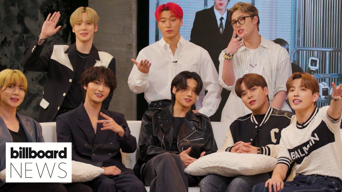 .ATEEZ(에이티즈) shares their reaction to their album ‘The World EP 2: Outlaw’ being top of the Billboard charts, seeing their ATINYs dance to their hit “Bouncy,” Mingi’s emotional solo song and more in their #BillboardNews interview with TETRIS