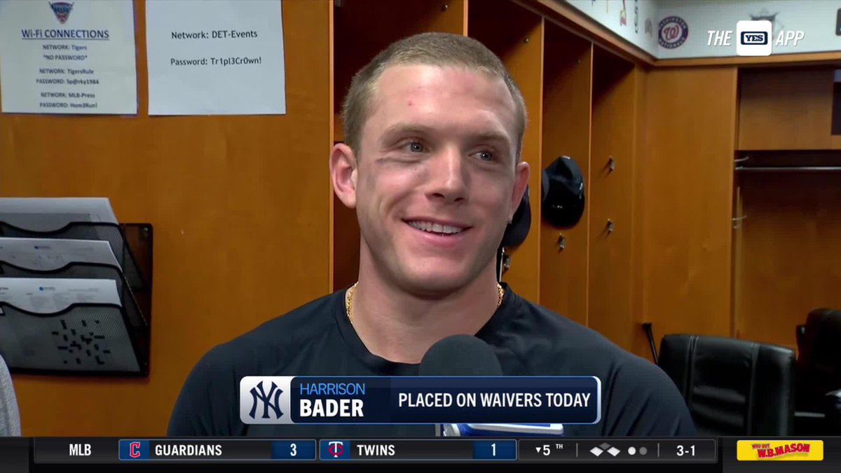 Harrison Bader on how he learned he was waived: “I was in the lunch room and saw it on ESPN” Classless move by Cashman and the front office